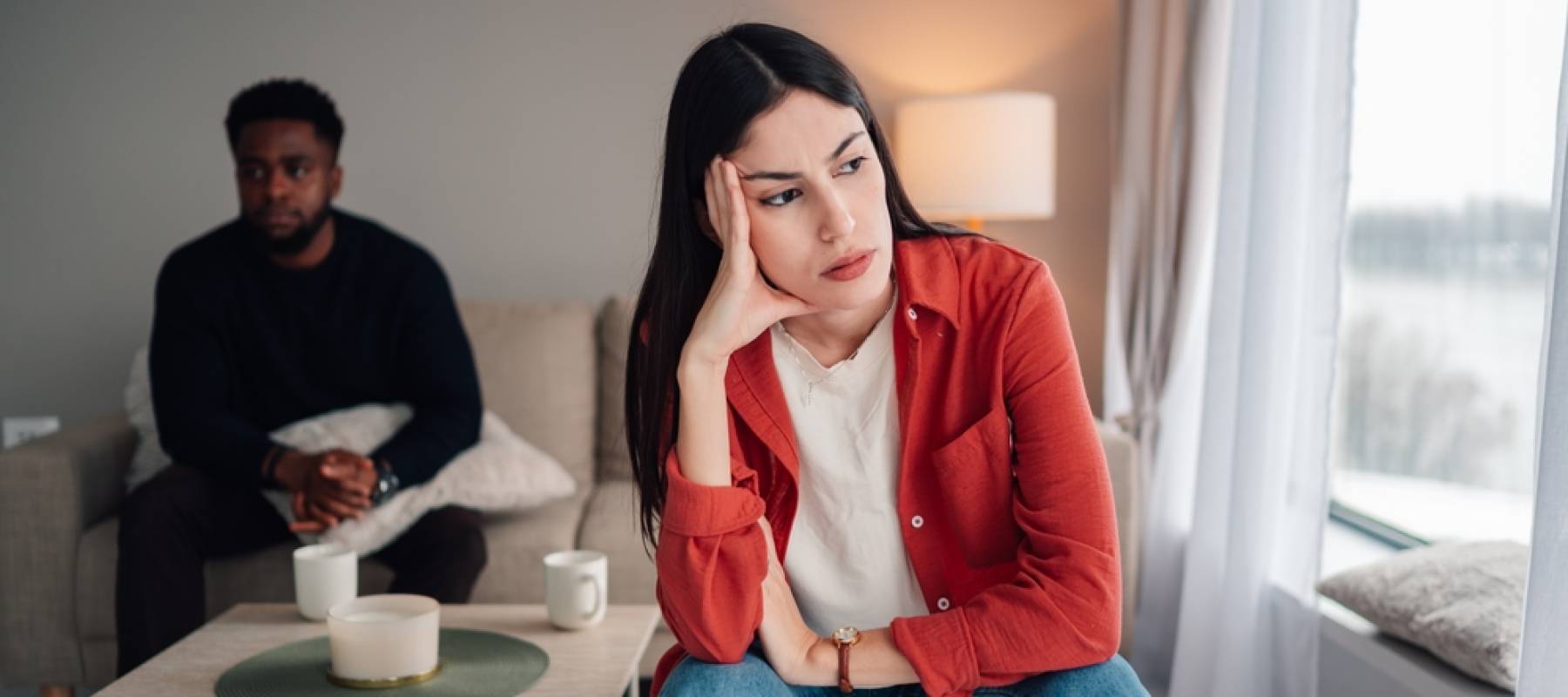 Unhappy couple