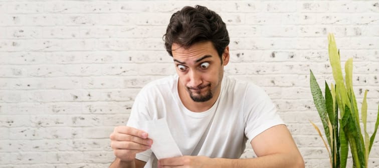 Confused looking man