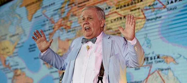 Jim Rogers, American businessman, investor and author, attends an economic forum on August 26, 2015 in Nanjing, Jiangsu Province of China.