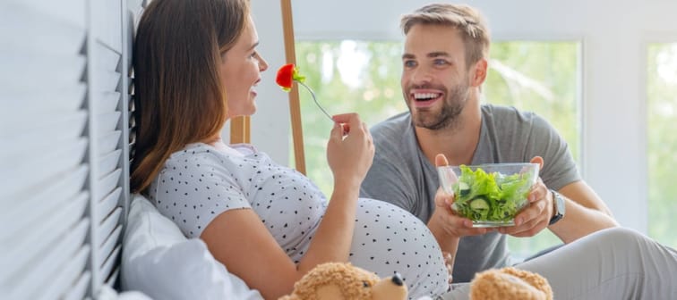 Young couple expecting child