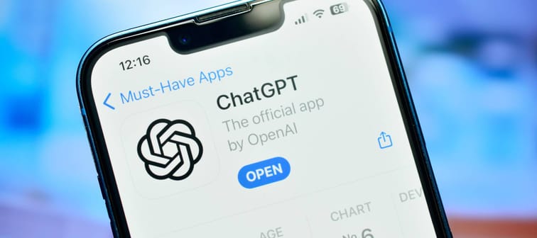 ChatGPT app in iphone 14, September 2023
