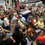 People participating in a "Black Friday" event